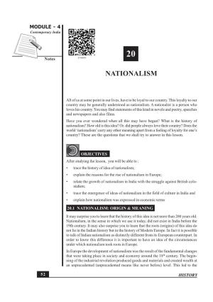 20. Nationalism