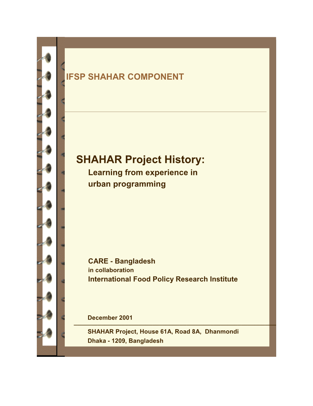 Sharar Project Histroy