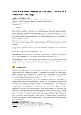 New Formalized Results on the Meta-Theory of a Paraconsistent