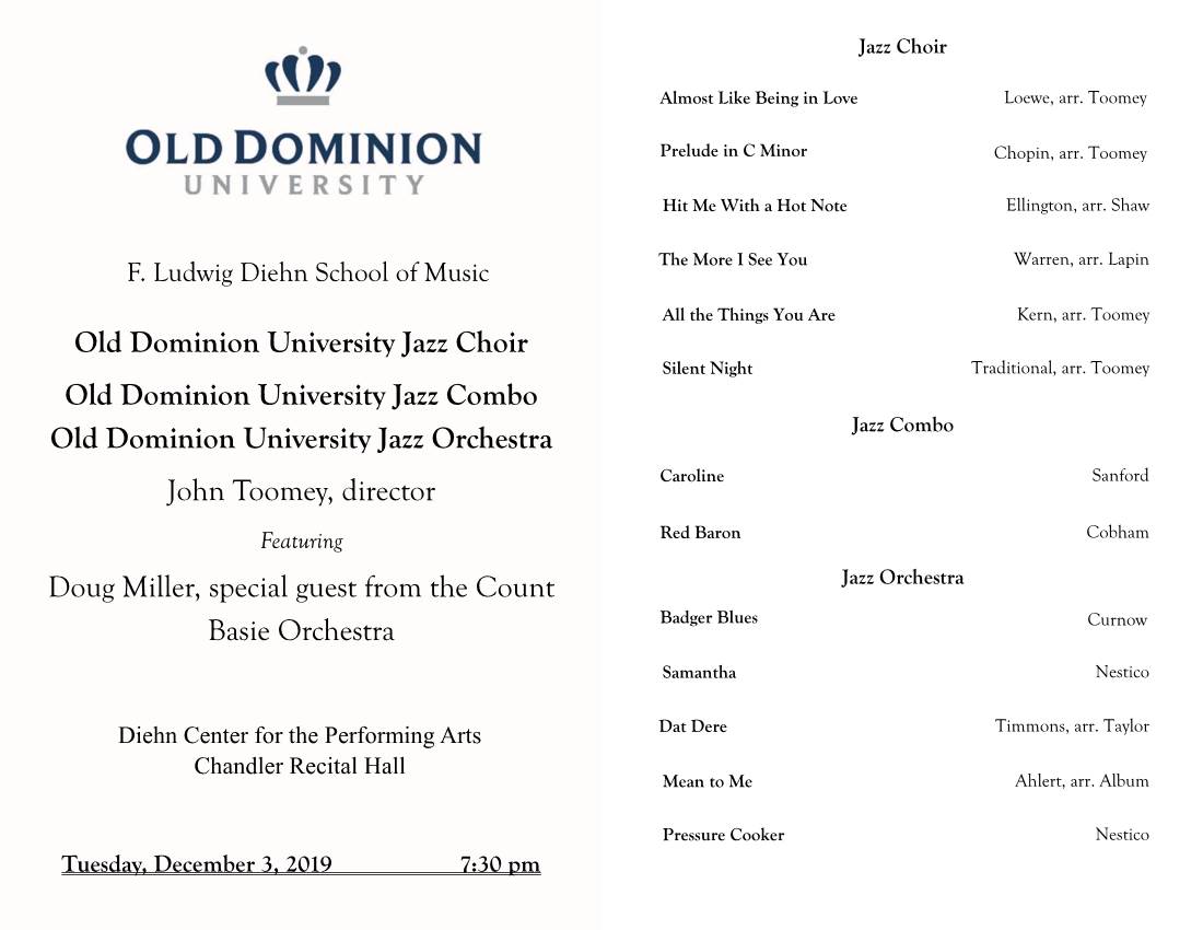 Old Dominion University Jazz Choir, Old