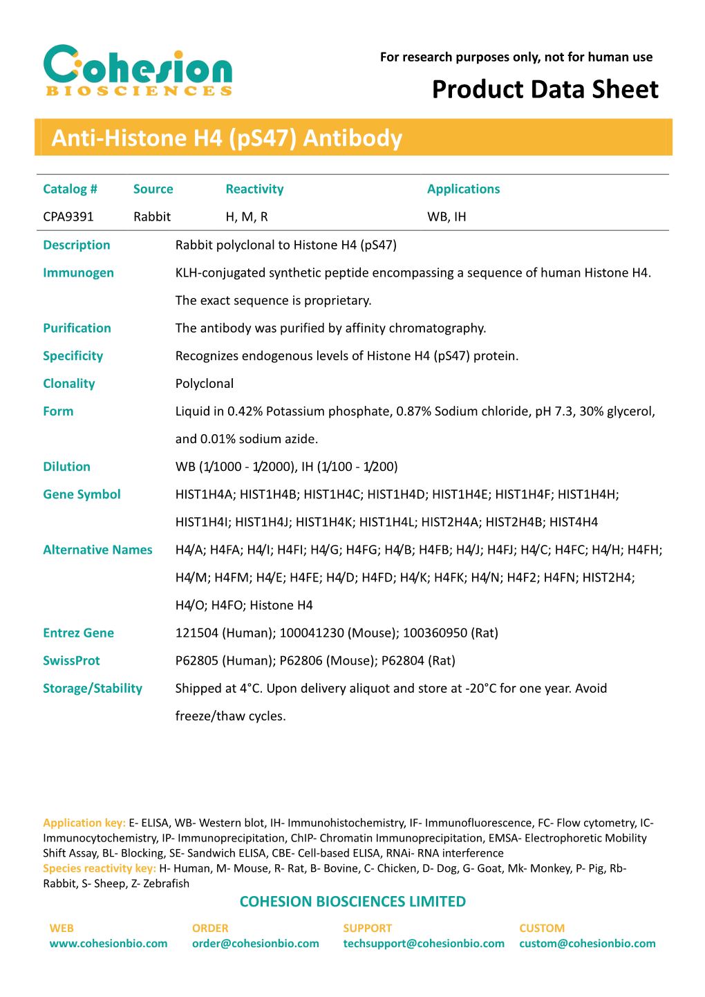 Product Data Sheet