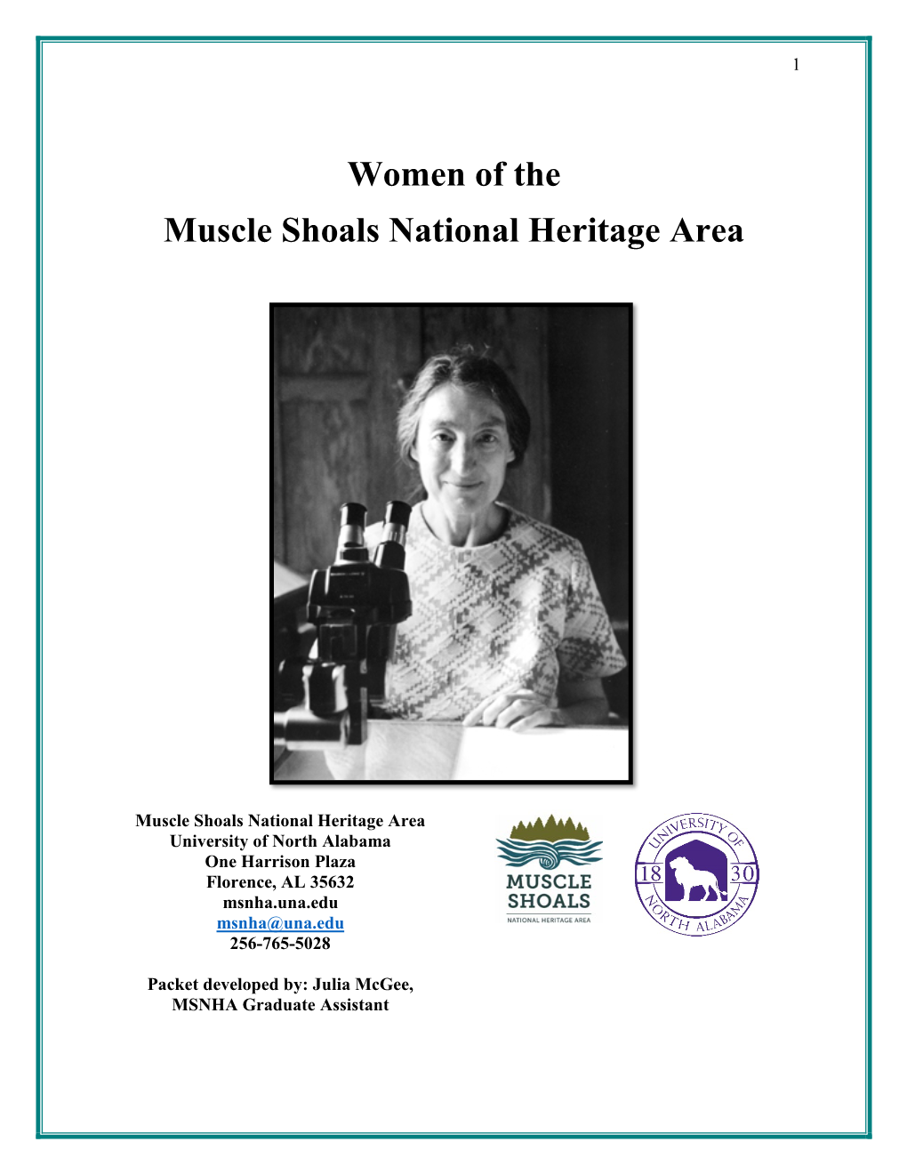 Women of the Muscle Shoals National Heritage Area
