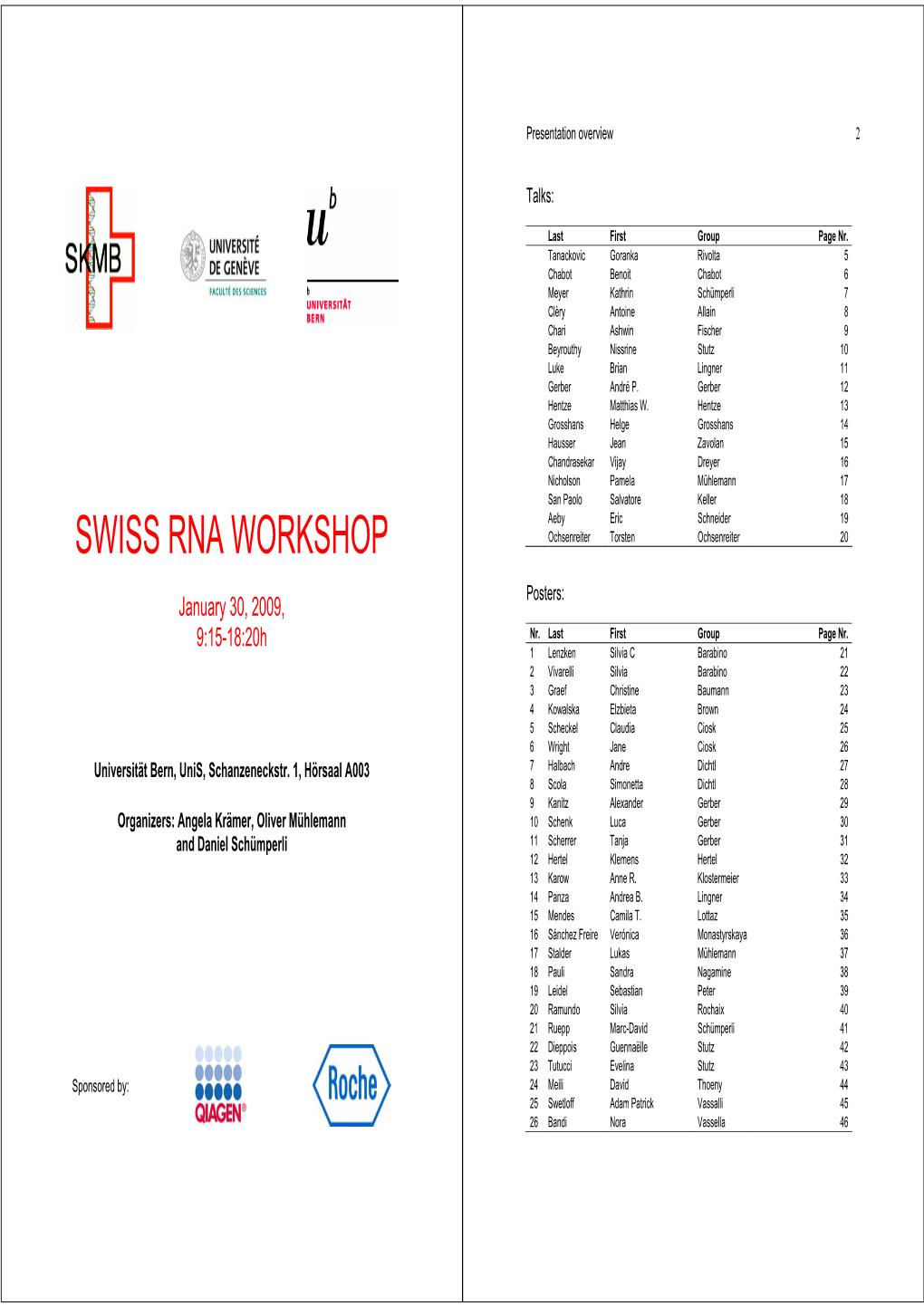 Swiss Rna Workshop