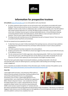 Information for Prospective Trustees