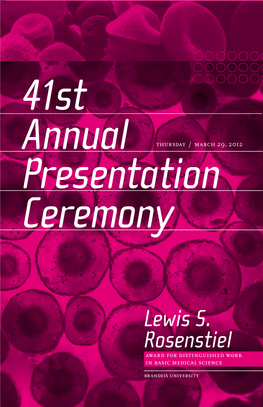 41St Annual Presentation Ceremony