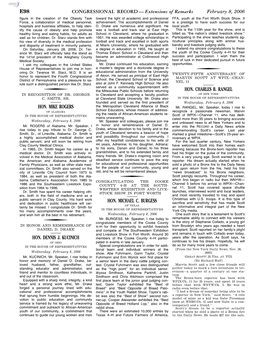 CONGRESSIONAL RECORD— Extensions of Remarks E98 HON