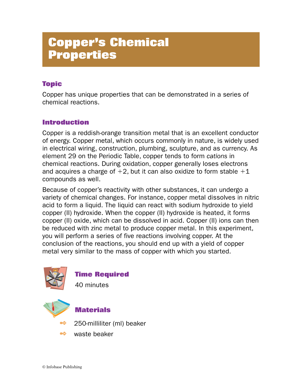 Copper's Chemical Properties