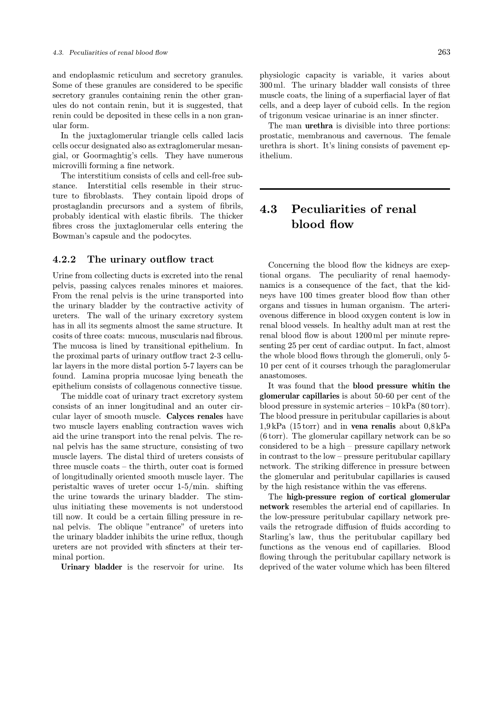 Pecularities of Renal Blood Flow