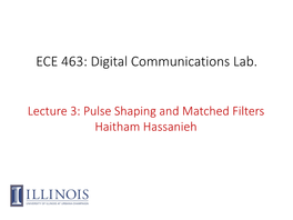 ECE 463: Digital Communications Lab