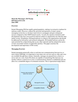 Shoot the Messenger: IM Worms Infectionvectors.Com June 2005