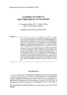 Abstract GABRIEL FILTERS in GROTHENDIECK CATEGORIES