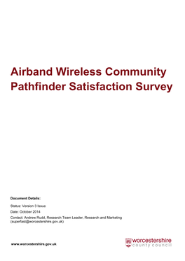 Airband Wireless Community Pathfinder Satisfaction Survey