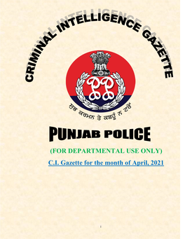 CI Gazette for the Month of April, 2021