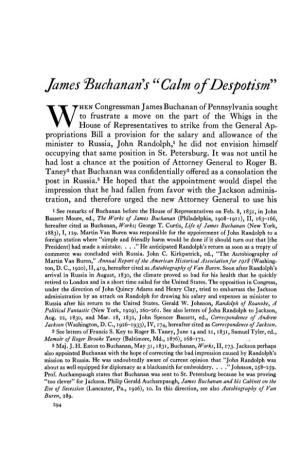 James Buchanan's "Calm of Despotism'