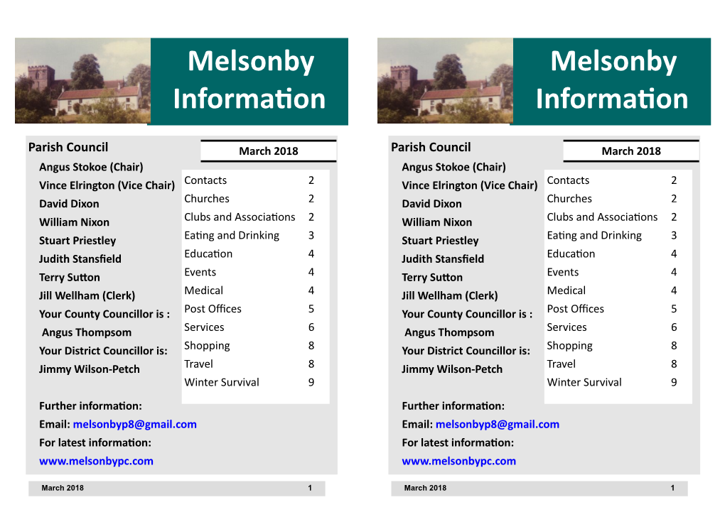 Melsonby Information Parish Council