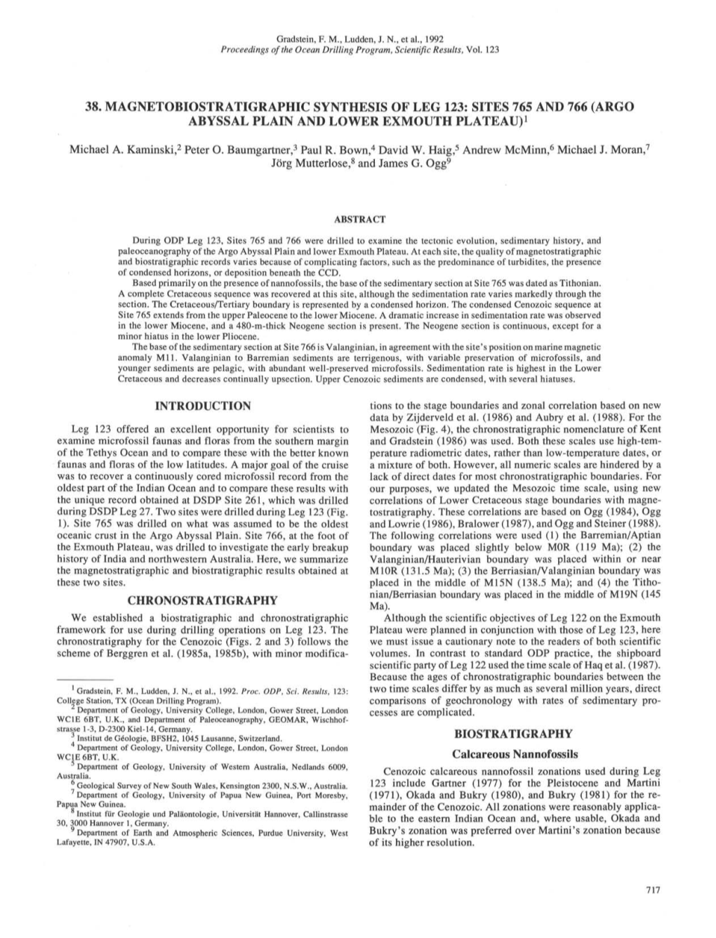 Ocean Drilling Program Scientific Results Volume