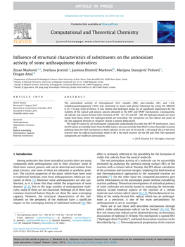 Influence of Structural Characteristics of Substituents on the Antioxidant