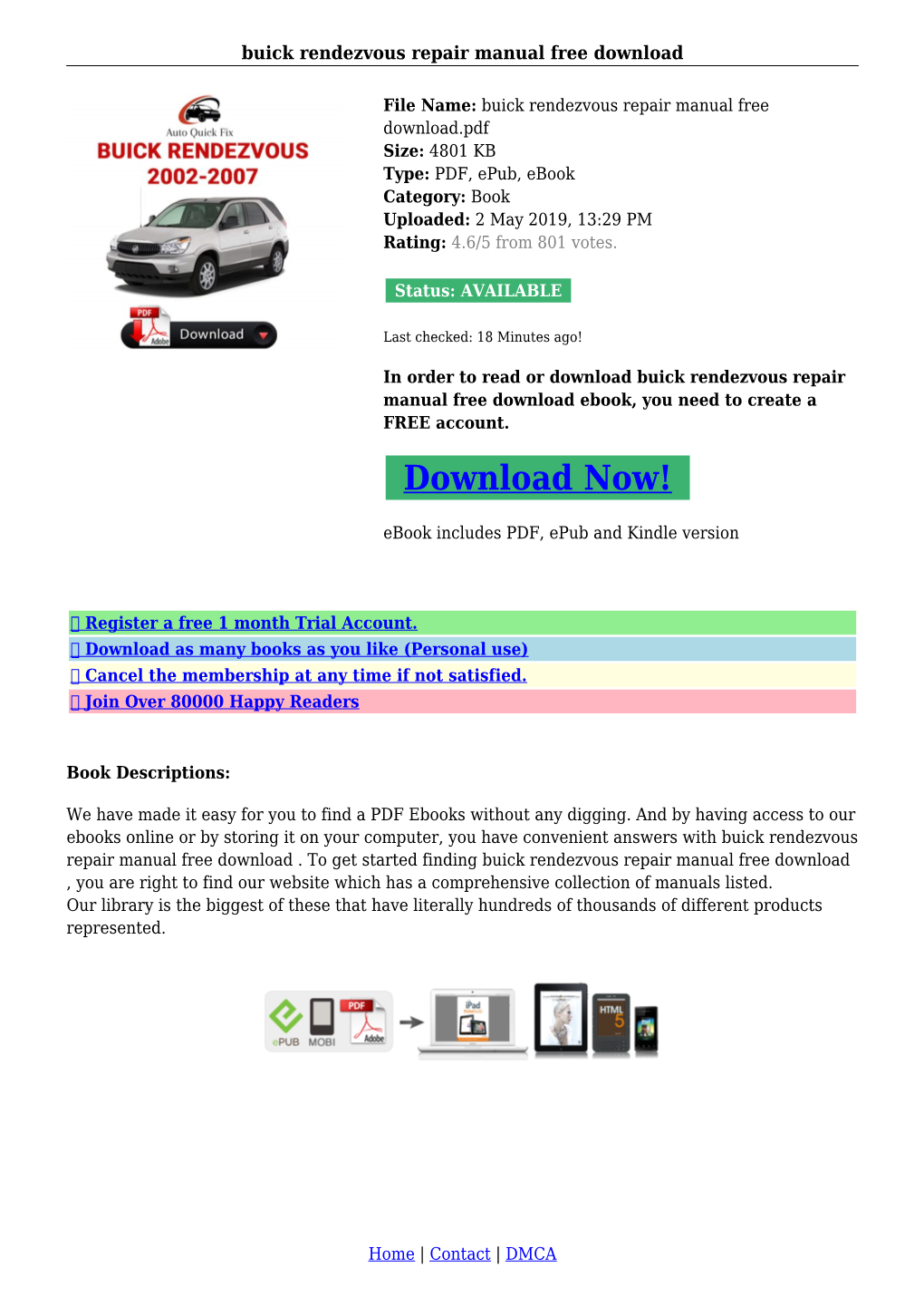 Buick-Rendezvous-Repair-Manual-Free-Download.Pdf