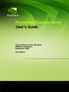 Forceware Graphics Driver User's Guide