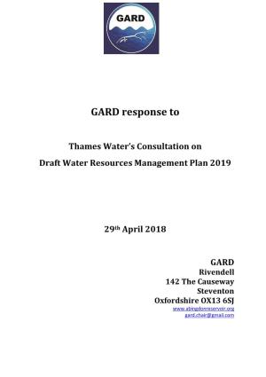 GARD Response To