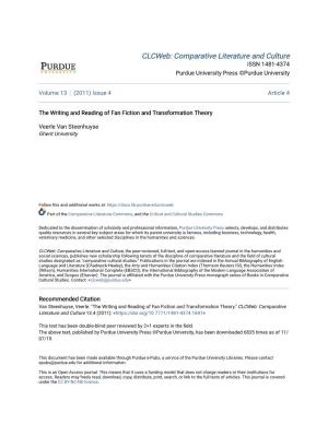 The Writing and Reading of Fan Fiction and Transformation Theory
