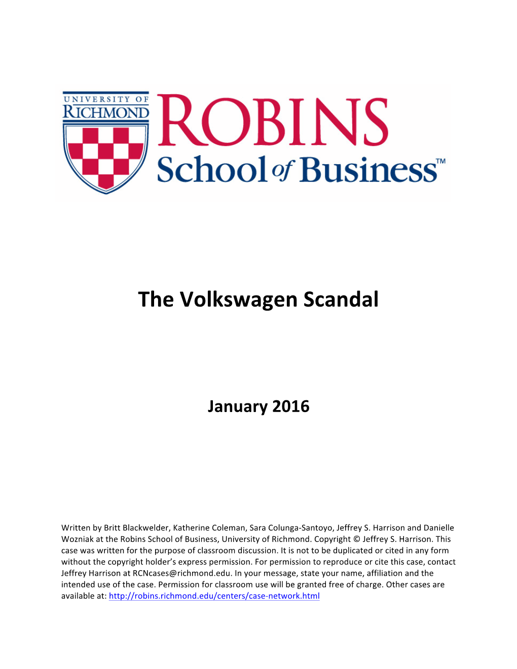 The Volkswagen Scandal