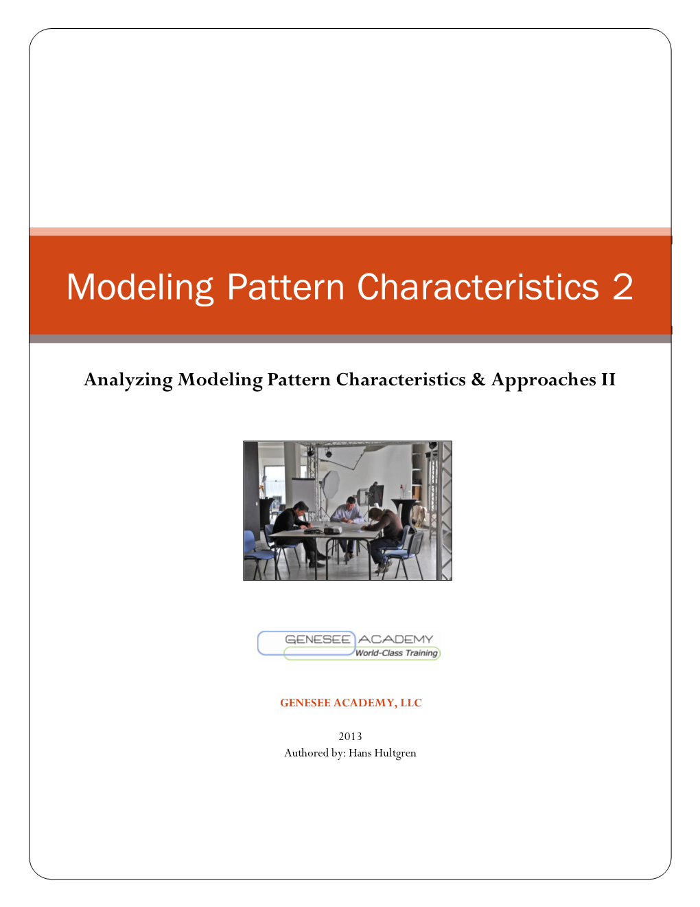 Modeling Pattern Characteristics 2