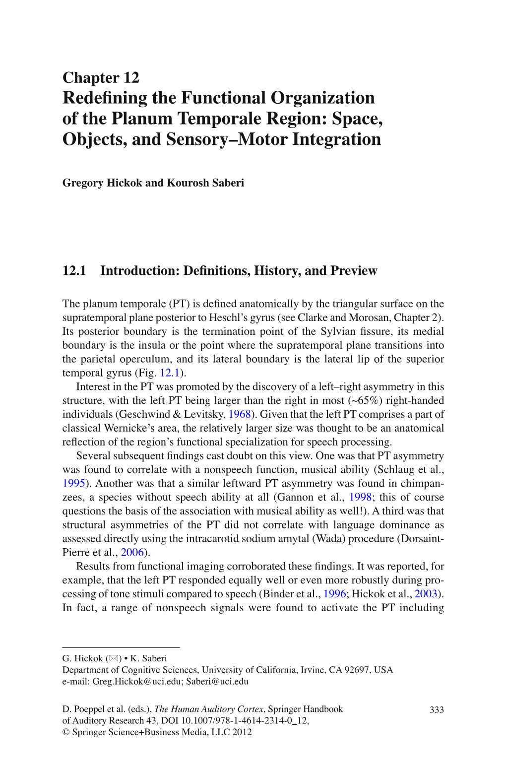 Redefining the Functional Organization of the Planum