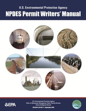 National Pollutant Discharge Elimination System (NPDES) Permit Writers' Manual