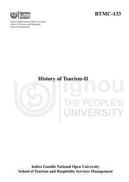 History of Tourism-II BTMC-133