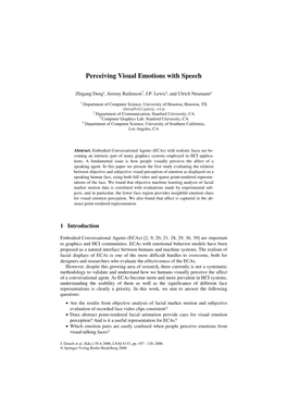 Perceiving Visual Emotions with Speech