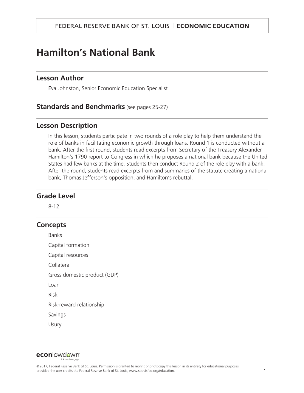 Hamilton's National Bank