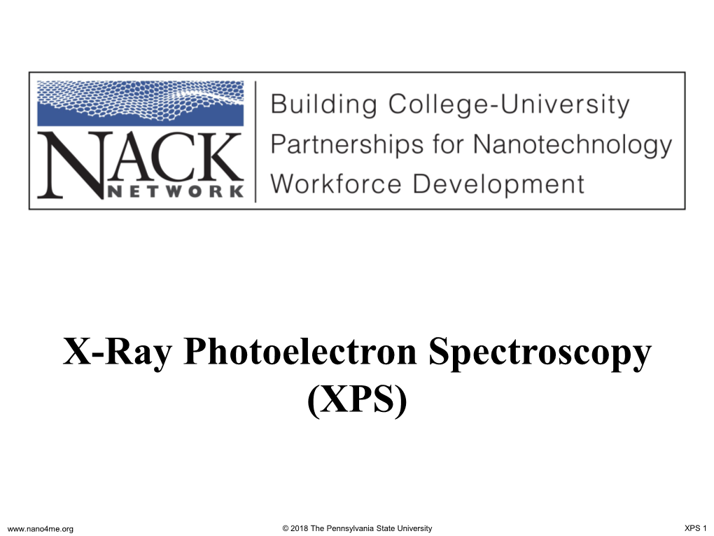 X-Ray Photoelectron Spectroscopy (XPS)