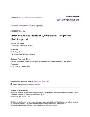 Morphological and Molecular Systematics of Resupinatus (Basidiomycota)