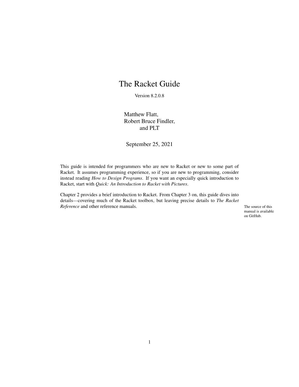 The Racket Guide