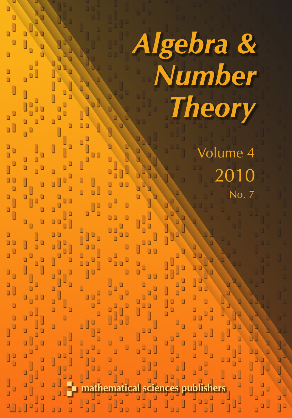 Algebra & Number Theory Vol. 4 (2010)