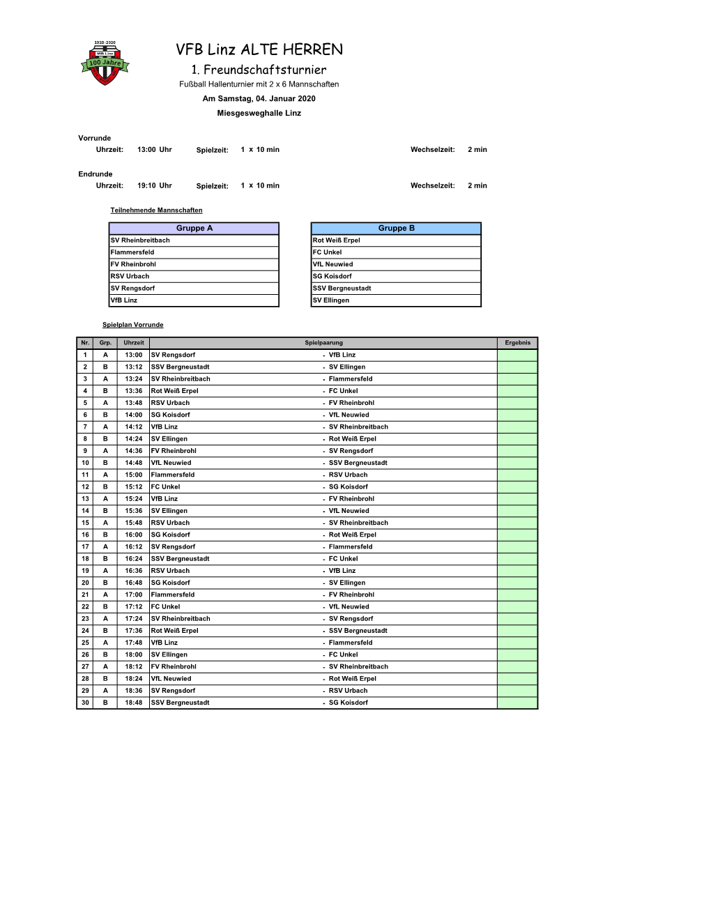 VFB Linz ALTE HERREN 1