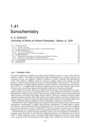 1.41 Sonochemistry