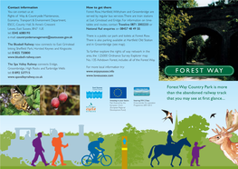 Forest Way Country Park Leaflet