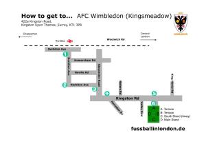AFC Wimbledon (Kingsmeadow) 422A Kingston Road, Kingston Upon Thames, Surrey, KT1 3PB