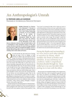 An Anthropologist's Umrah