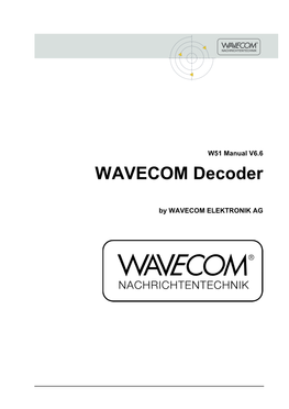 WAVECOM Decoder