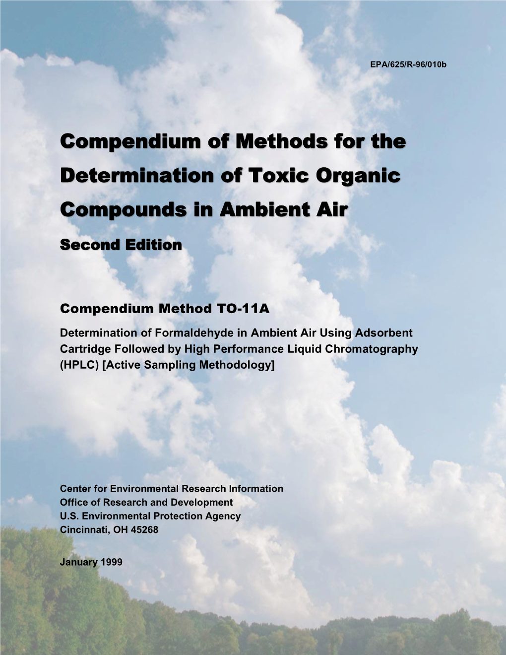 Compendium of Methods for the Determination of Toxic Organic
