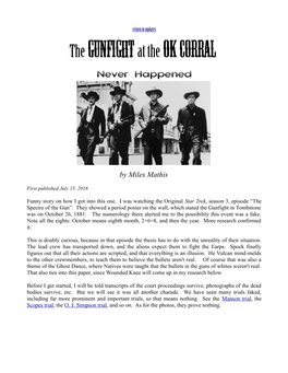 Thegunfight at Theok Corral