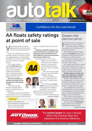 AA Floats Safety Ratings at Point of Sale Anywhere