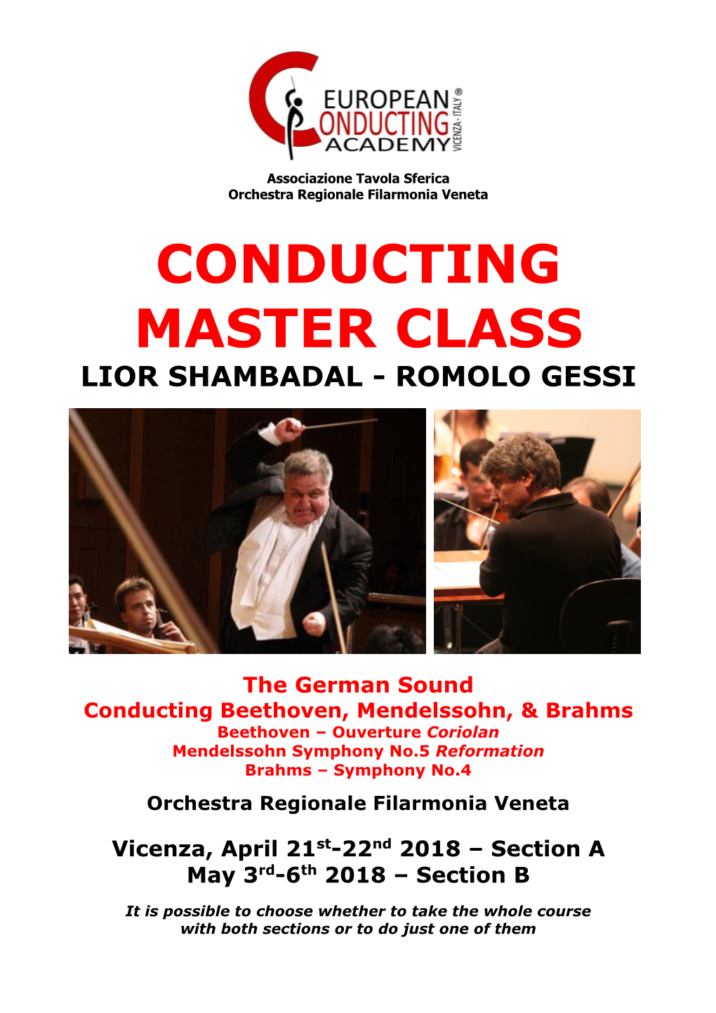 Conducting Master Class Lior Shambadal - Romolo Gessi