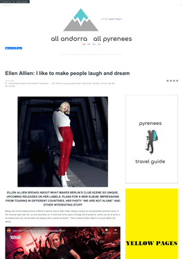 Ellen Allien: I Like to Make People Laugh and Dream • ALL ANDORRA