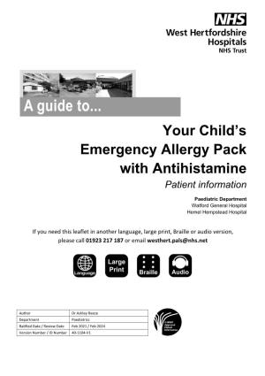 Your Child's Emergency Allergy Pack with Antihistamine