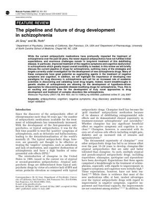 The Pipeline and Future of Drug Development In