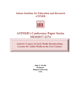 ATINER's Conference Paper Series MED2017-2274